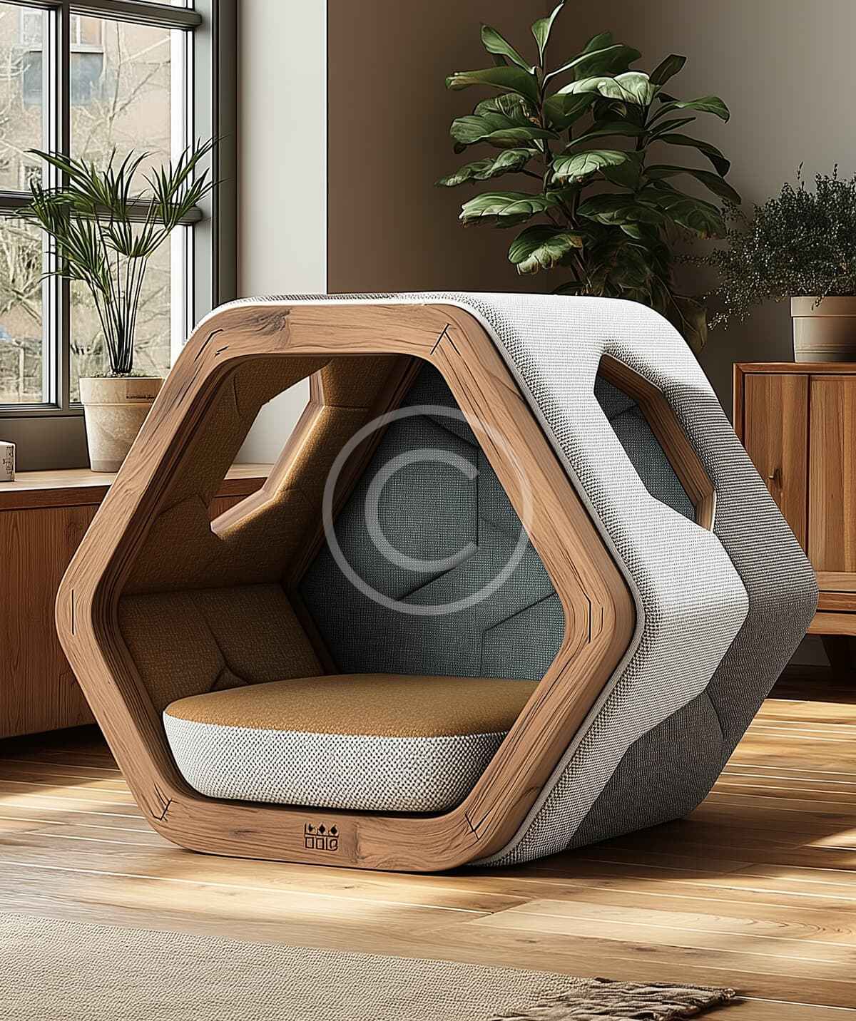 Modern hexagon pet house - Image 2